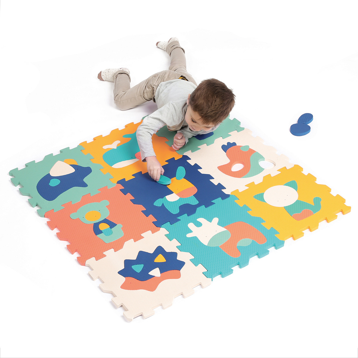 Alfombra Piso Goma Eva Infantil Animales Encastrable Ludi Tx