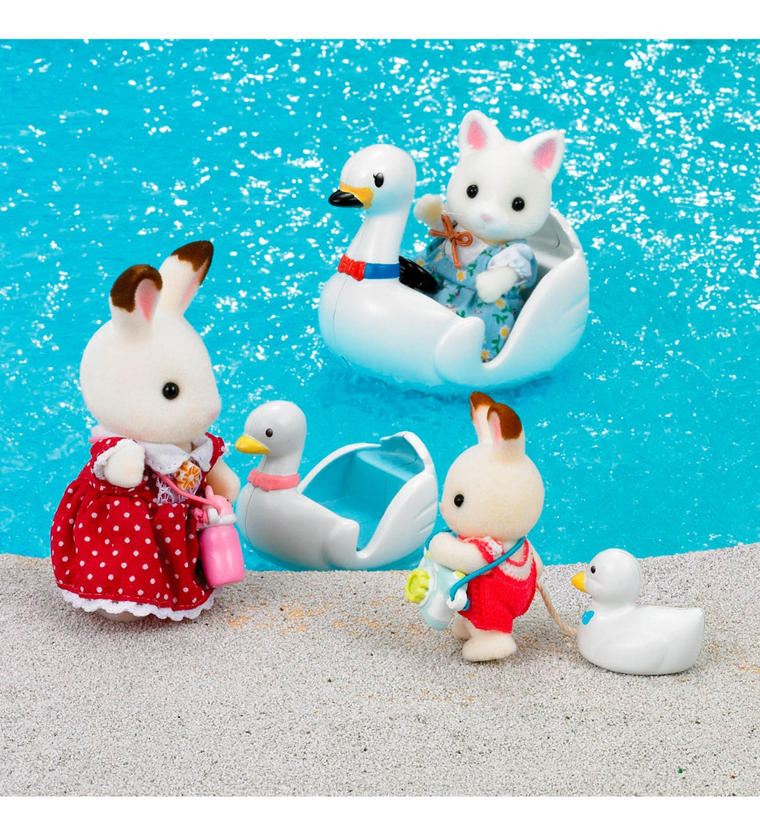 Sylvanian Families Barco Cisnes Paseo Lago Juguete Niños Tx