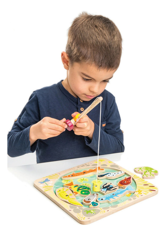 Pescando Estanque Tender Leaf Aventura Juego Madera Niño Tx