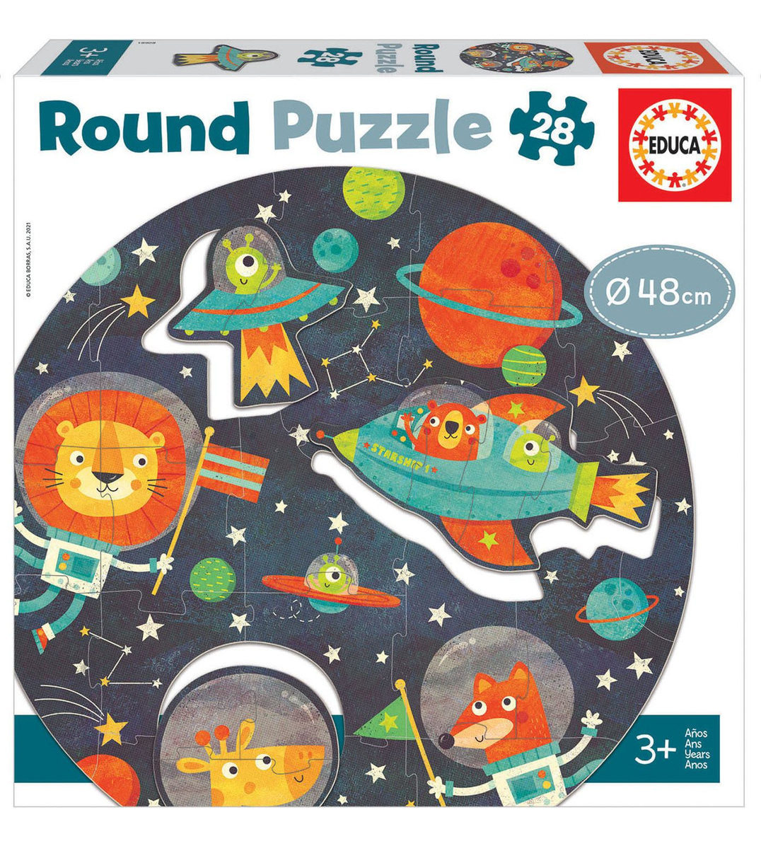 Set Puzzle Viaje Espacial Rompecabezas Niños Educa Animales
