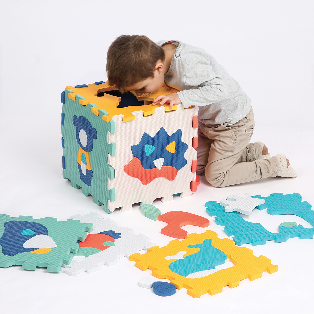Alfombra Piso Goma Eva Infantil Animales Encastrable Ludi Tx