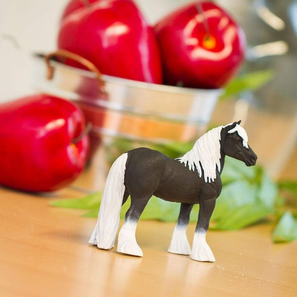 Caballo Semental Gyspy Vanner Figura Safari Coleccionable Tx