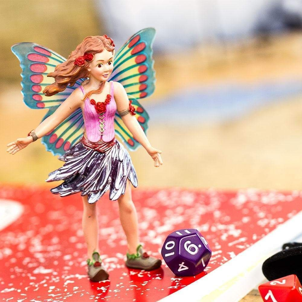 Figura Violeta Mariposa Fairy Fantasy Safari Muñeco Trex