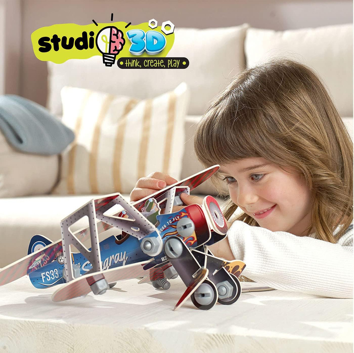 Puzzle Avion Studio 3d Rompecabezas Avioneta Educa Niños Tx