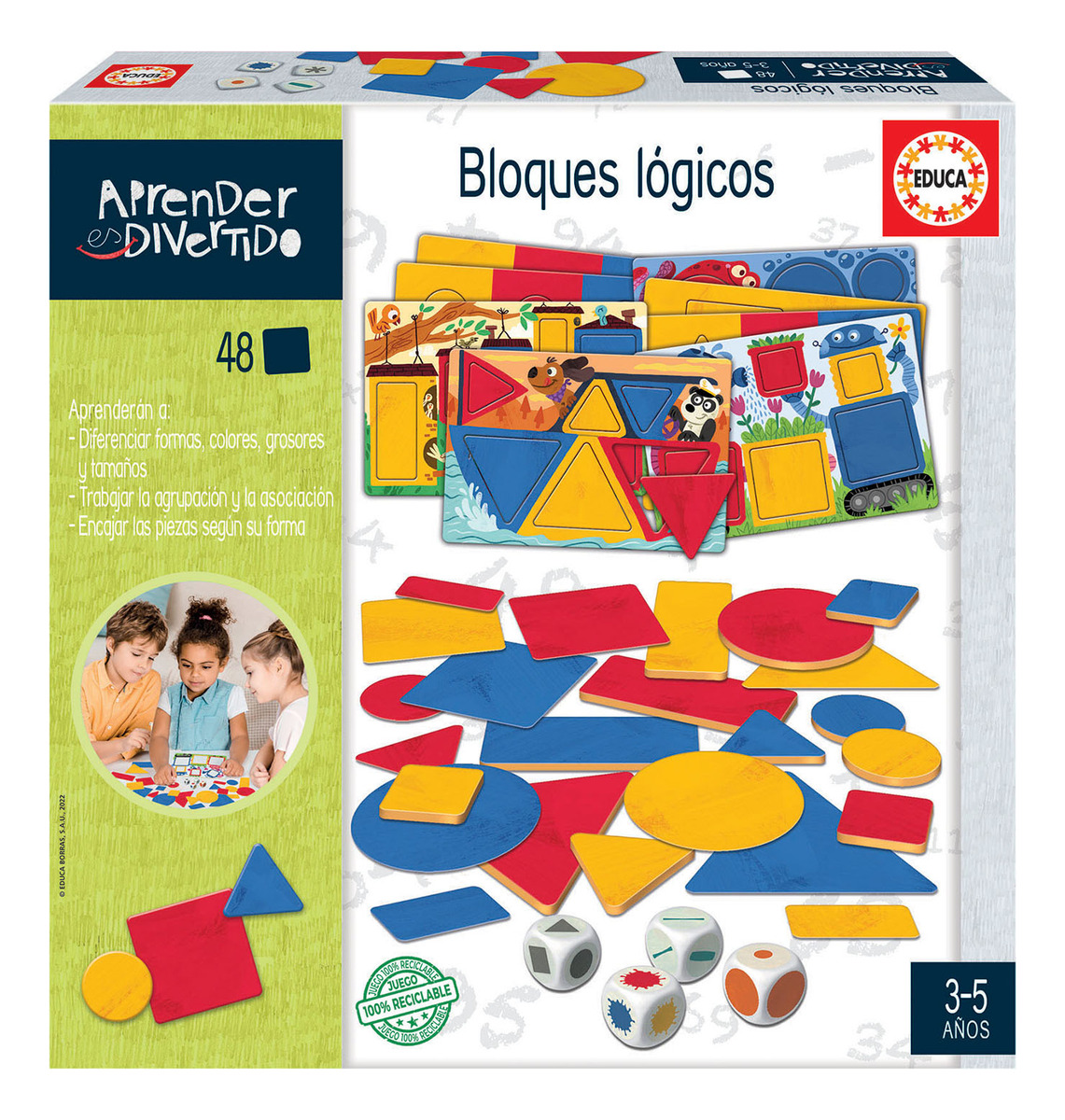 Puzzle Encastre Educativo Infantil Bloques Logicos Educa Tx