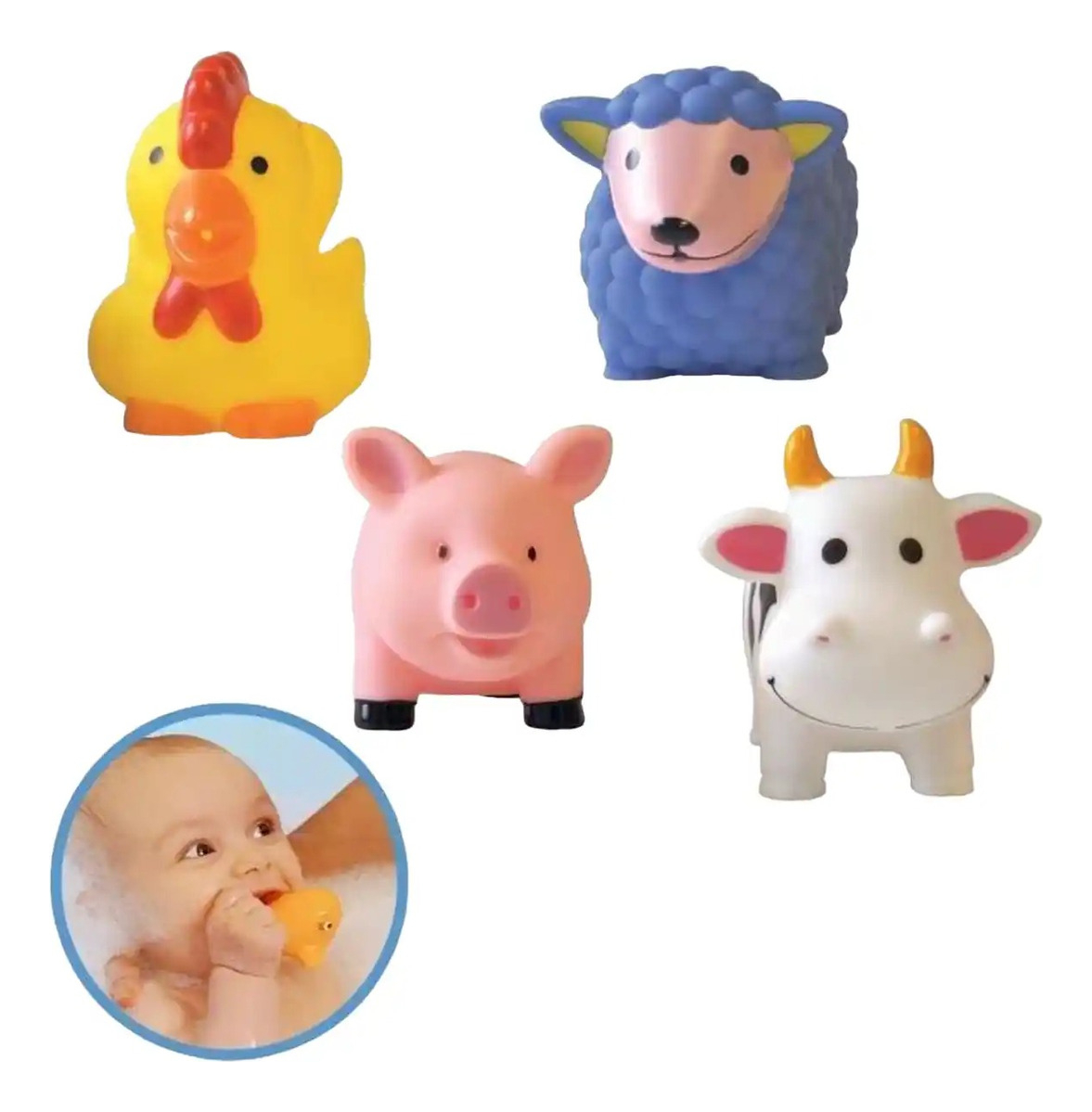 Juguete De Baño Rociadores Ludi Animales Granja Para Bebes