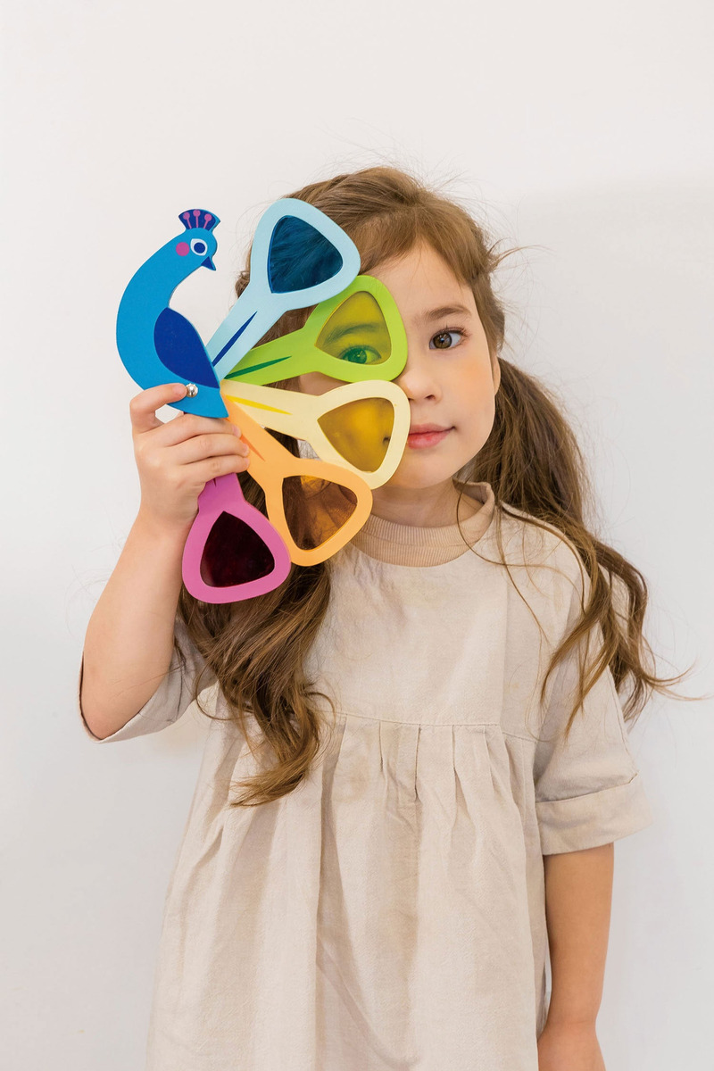 Tender Leaf Toys Pavo Real Colores Juguete Madera Niños Tx ®