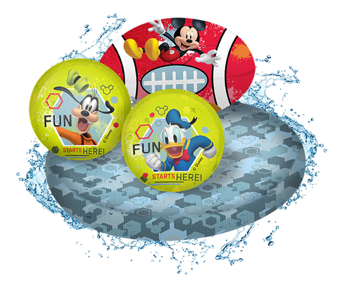 Set X3 Juego De Agua Disney Jaru Pelotas Y Disco Original Tx