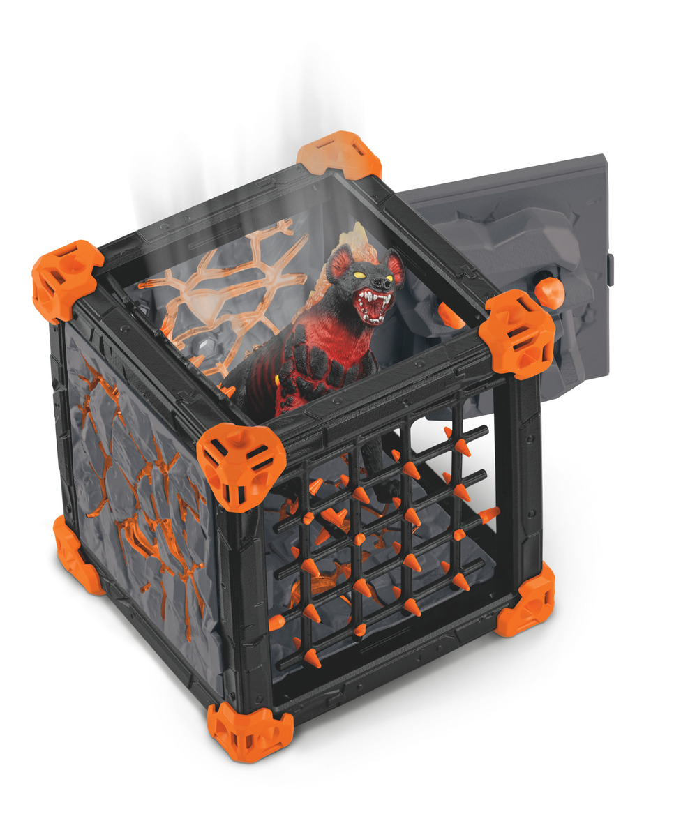 Set Figuras Jaula Monstruo Hiena De Lava Eldrador Schleich