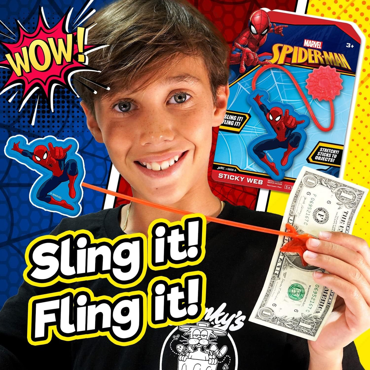 Telaraña Manito Pegajosa Juguete Marvel Avengers Ja Ru Trex