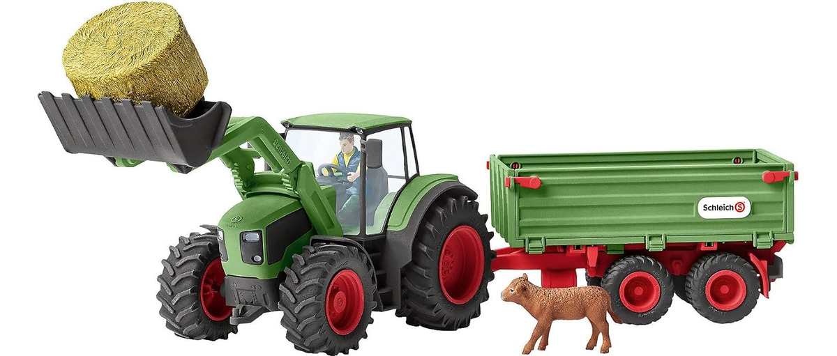 Tractor Remolque Schleich Juguete Niño Diversion Calidad Tx