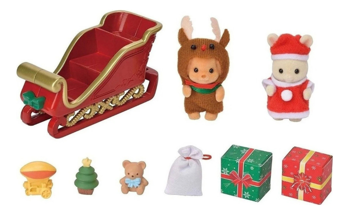 Sylvanian Families Set Trineo Baby Sleigh Ride + Accesorios