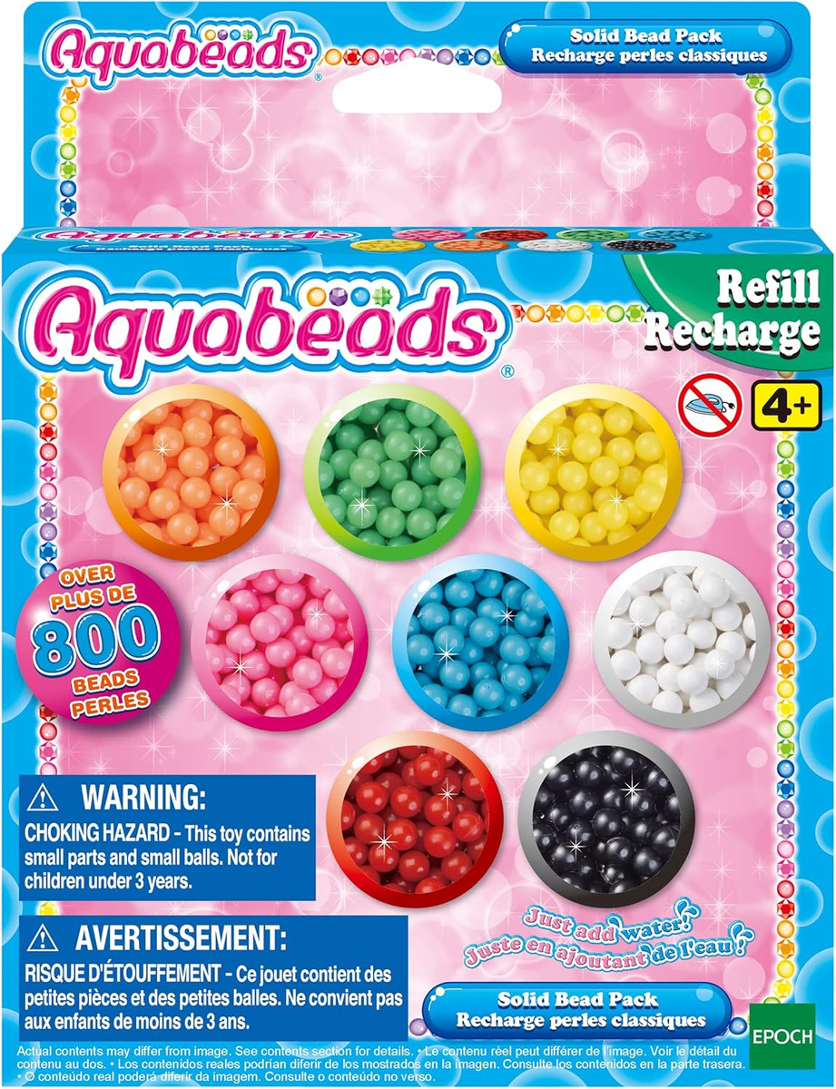 Aquabeads Solid Bead Pack Repuesto 800 Perlas Juguete Trex