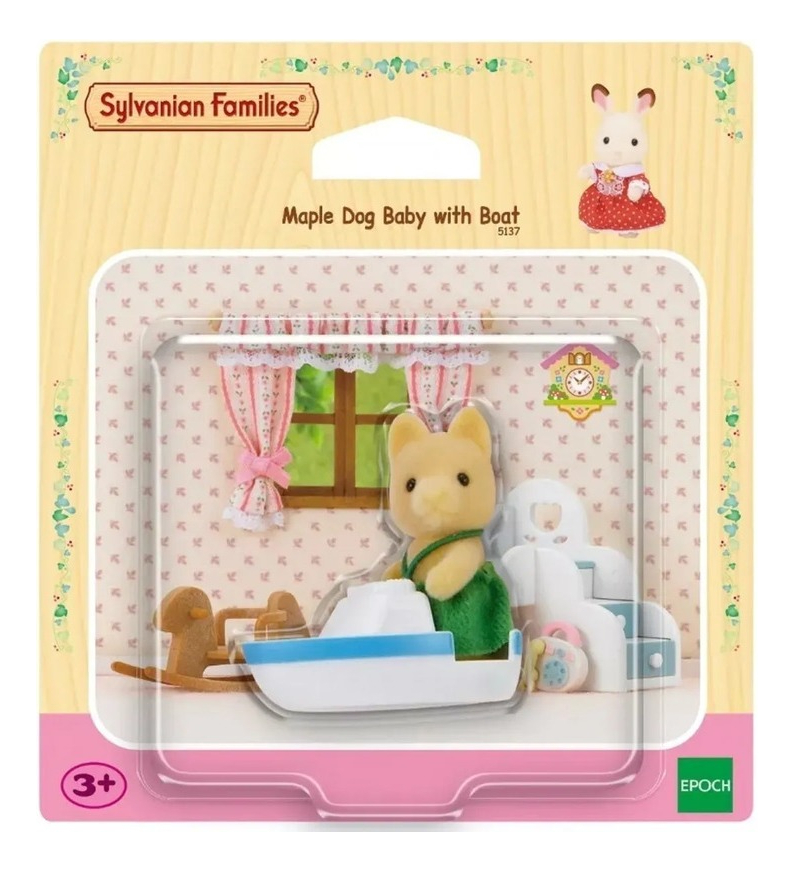Sylvanian Families Bebé Perro Con Barco Juguete Niños Tx