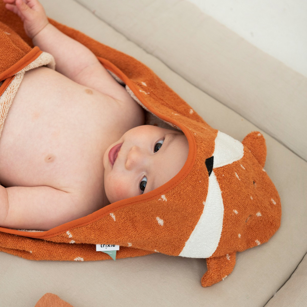 Toalla Bebe Con Capucha Algodon Trixie Bata Animales Trex