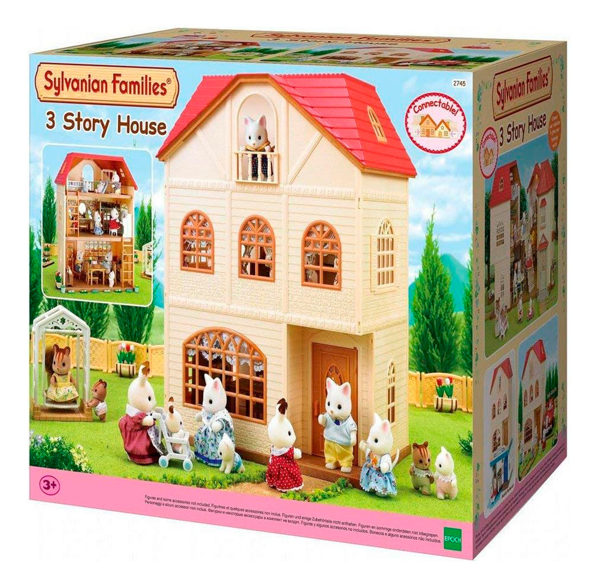 Sylvanian Families Casa De 3 Pisos House Conejos Niños Trex
