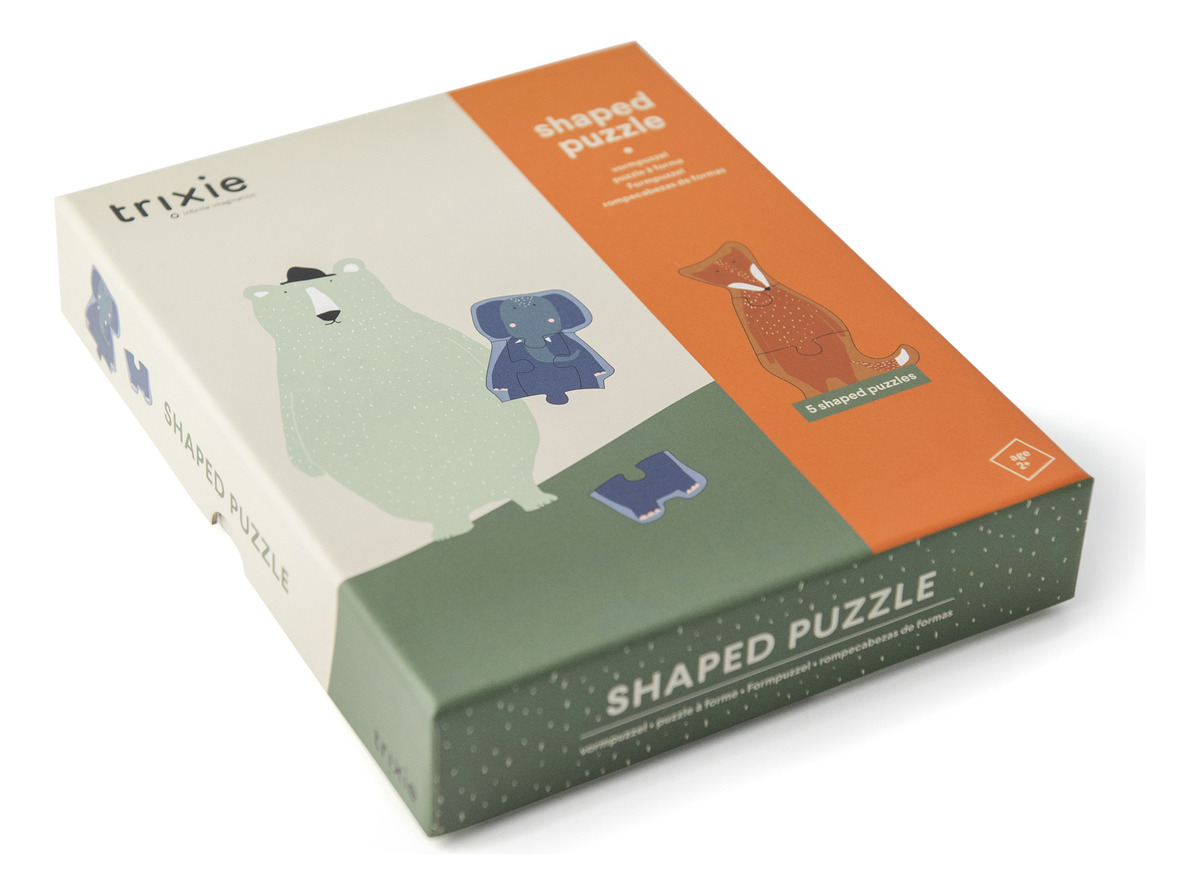 Shaped Puzzle Infantil Animalitos Madera Trixie Trex