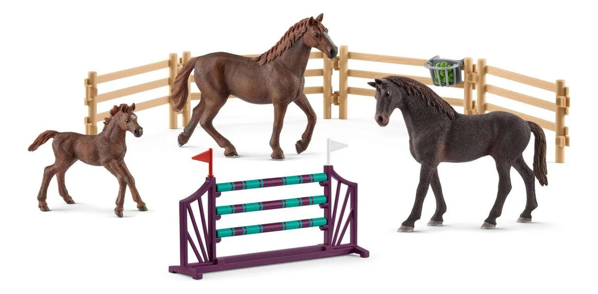 Set Entrenamiento Secreto Caravana Schleich Caballos Trex