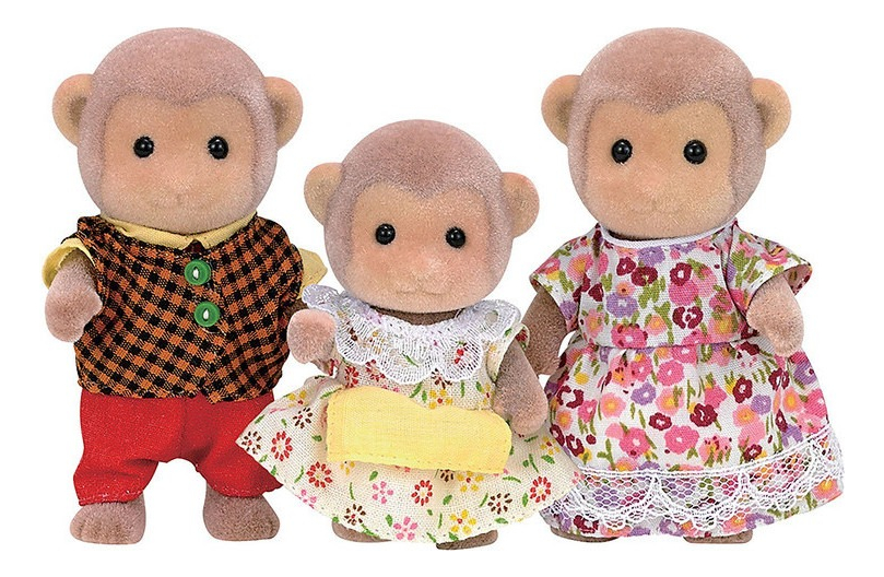 Sylvanian Families Familia Monos Figuras Juguete Niños Trex
