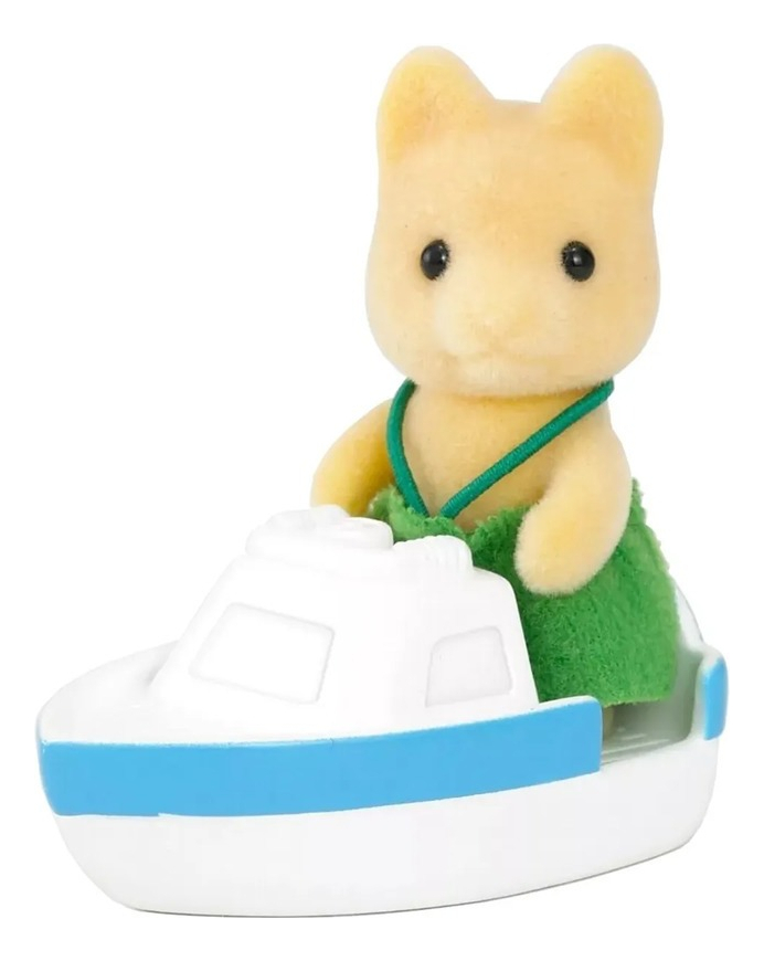 Sylvanian Families Bebé Perro Con Barco Juguete Niños Tx