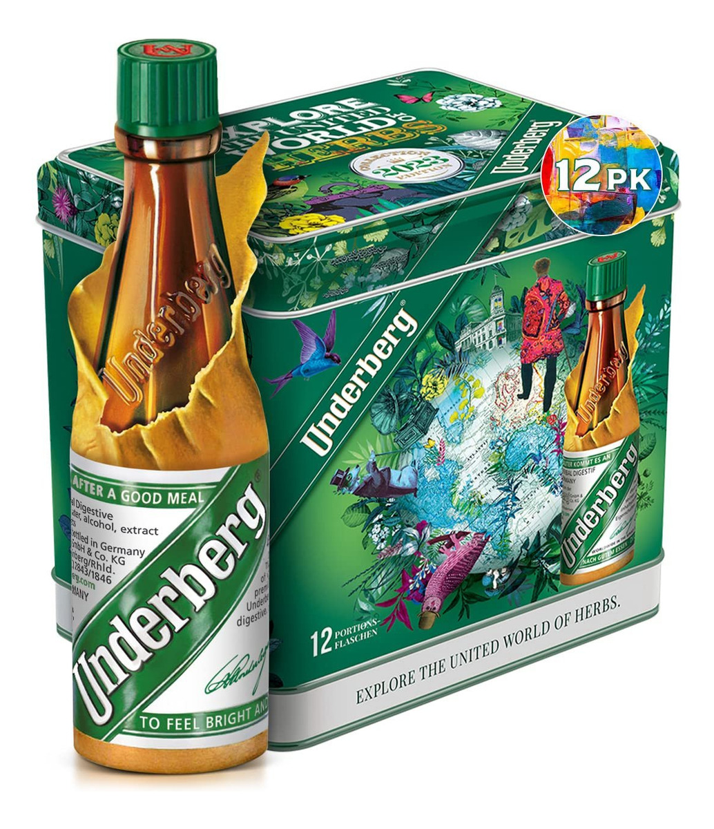 Underberg Pack X 12 20ml Licor Hierbas + Caja Anti Resaca Tx