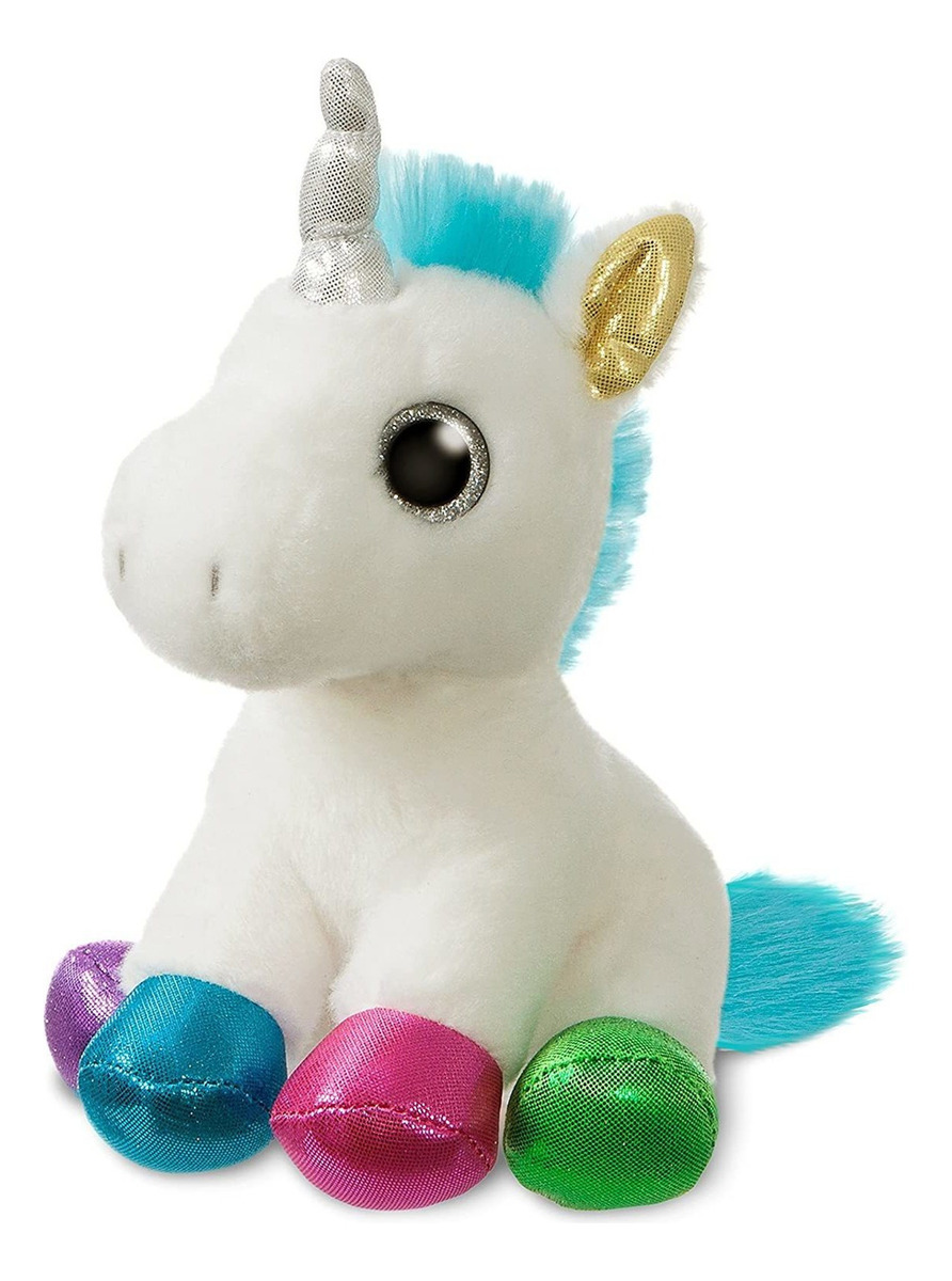 Peluche Aurora Unicornio Jewel Arcoiris Felpa Lindo Trex