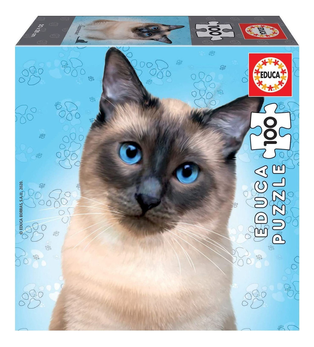 Puzzle 100 Piezas Gato Siames Rompecabezas Gatito Educa Tx