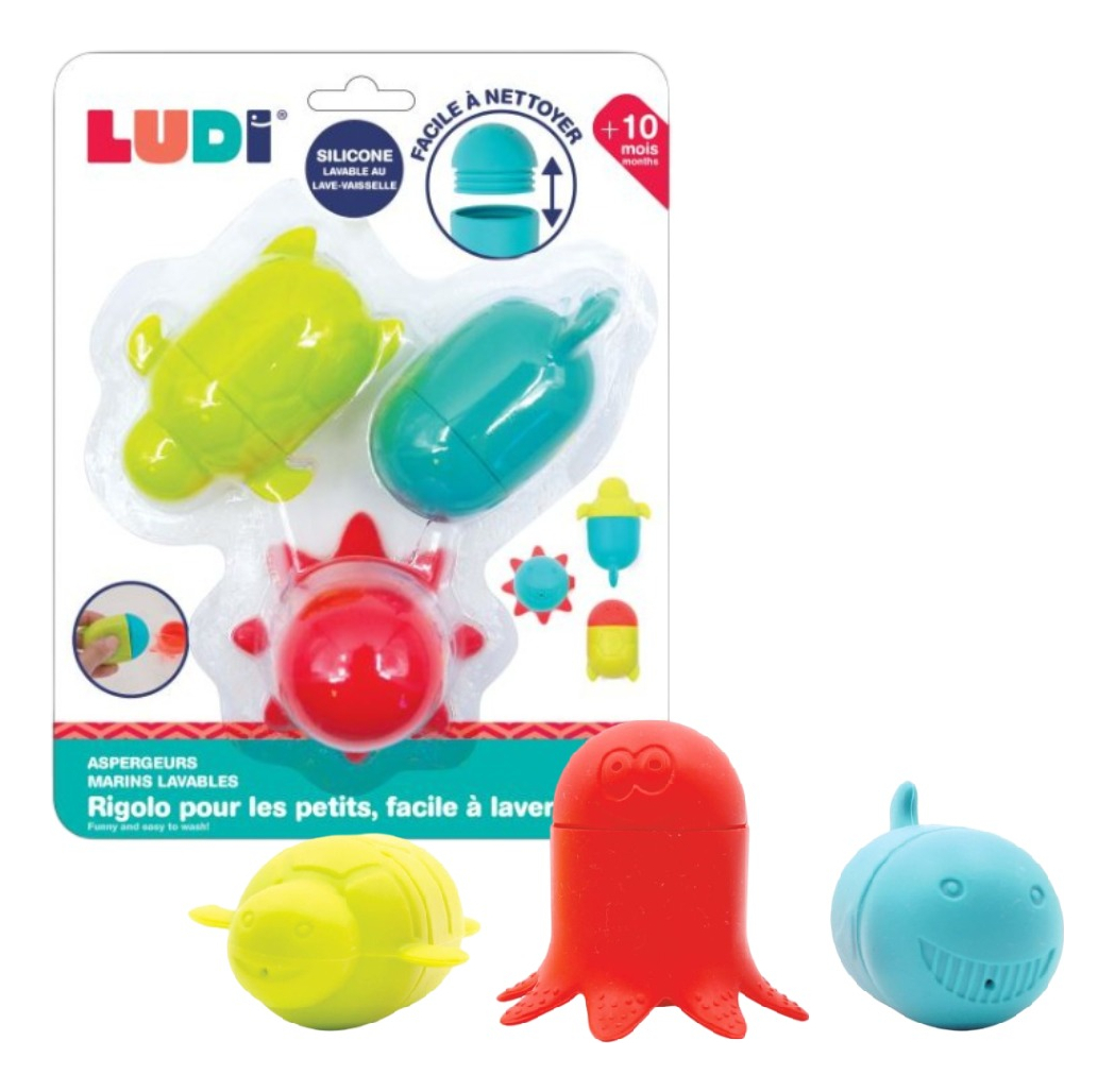 Juguetes Para Baño Animales Silicona Ludi Diversión Colorida