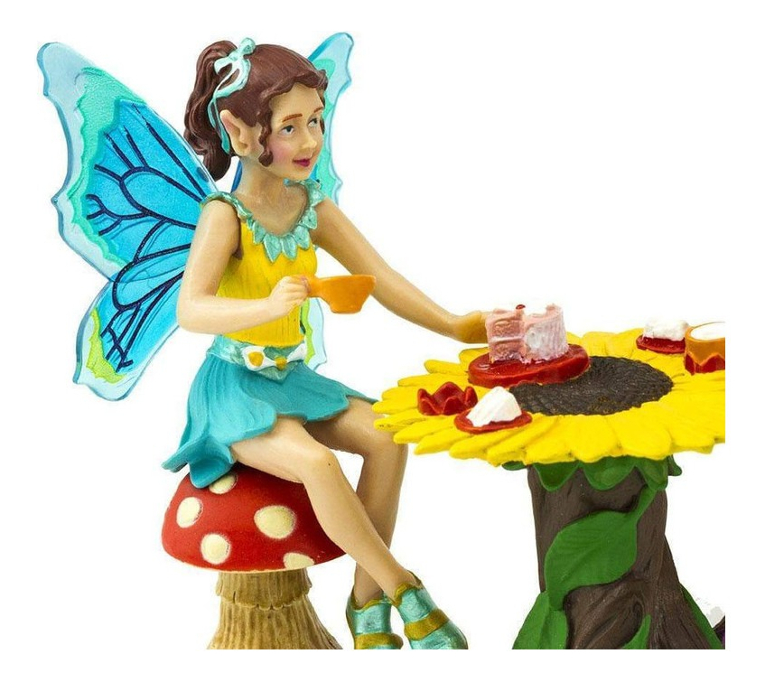 Set Fiesta Reunión Té Hada Safari Figura Muñeco Realista Tx