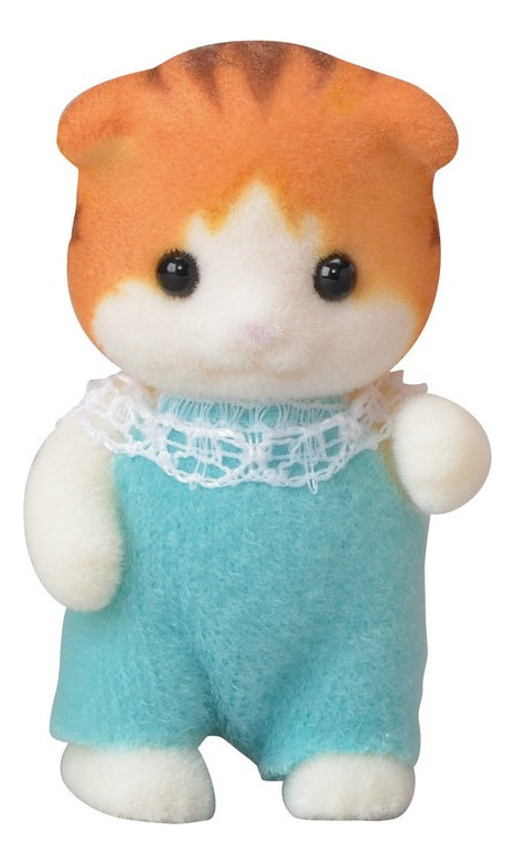 Sylvanian Families Gato Rayado Bebé Con Cuna Juguete Niños