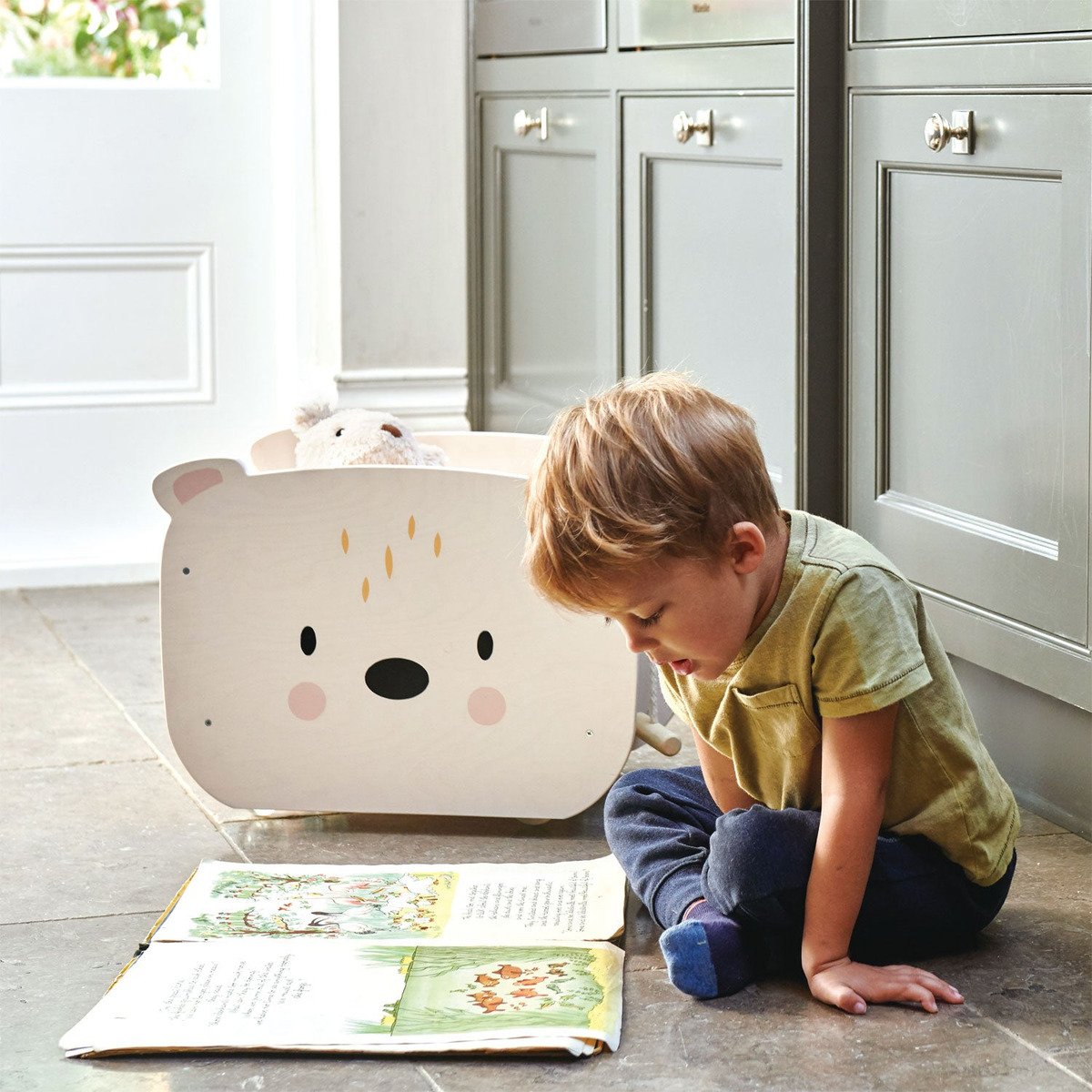 Tender Leaf Toys Cajón Con Ruedas Para Juguetes Madera Trex®
