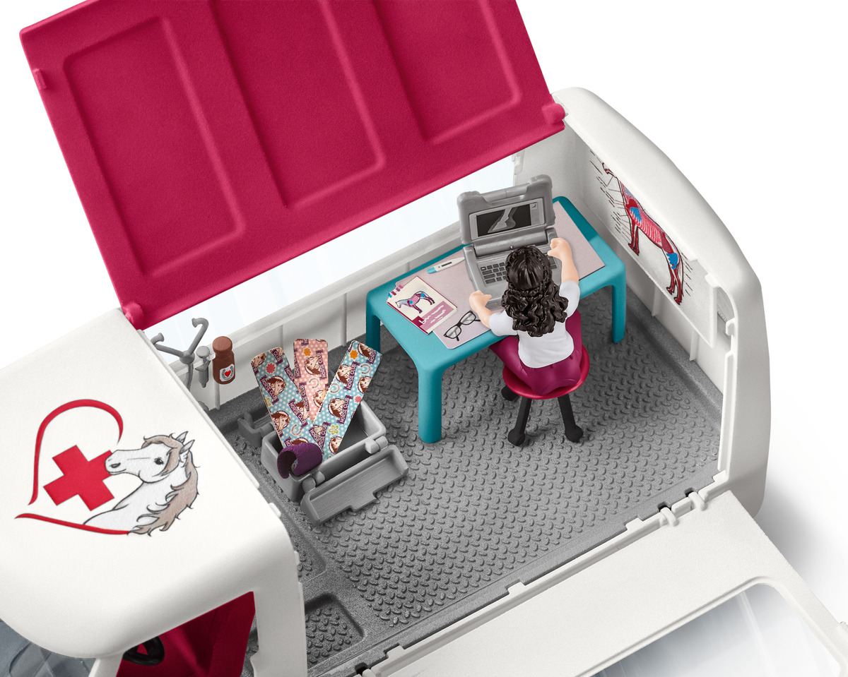 Coche Ambulancia Veterinaria Movil Schleich Horse Club Trex