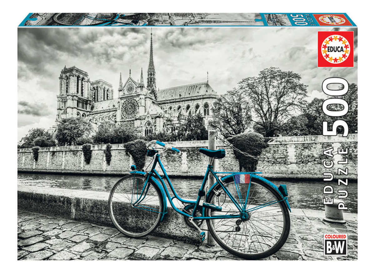 Puzzle Rompecabezas Bicicleta Cerca Notre Dame 500 Pcs Educa