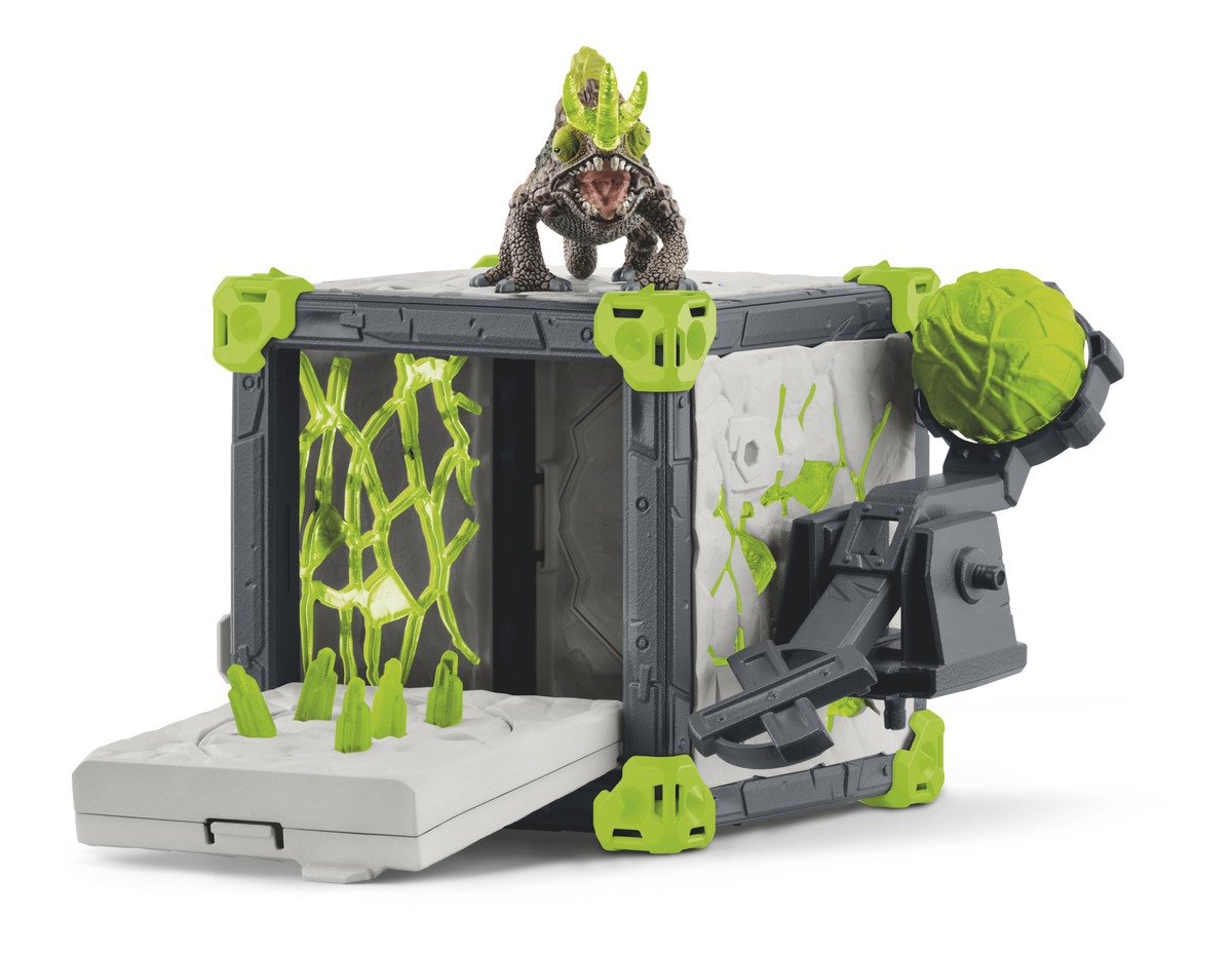 Set Figura Jaula Monstruos Camaleon Piedra Eldrador Schleich