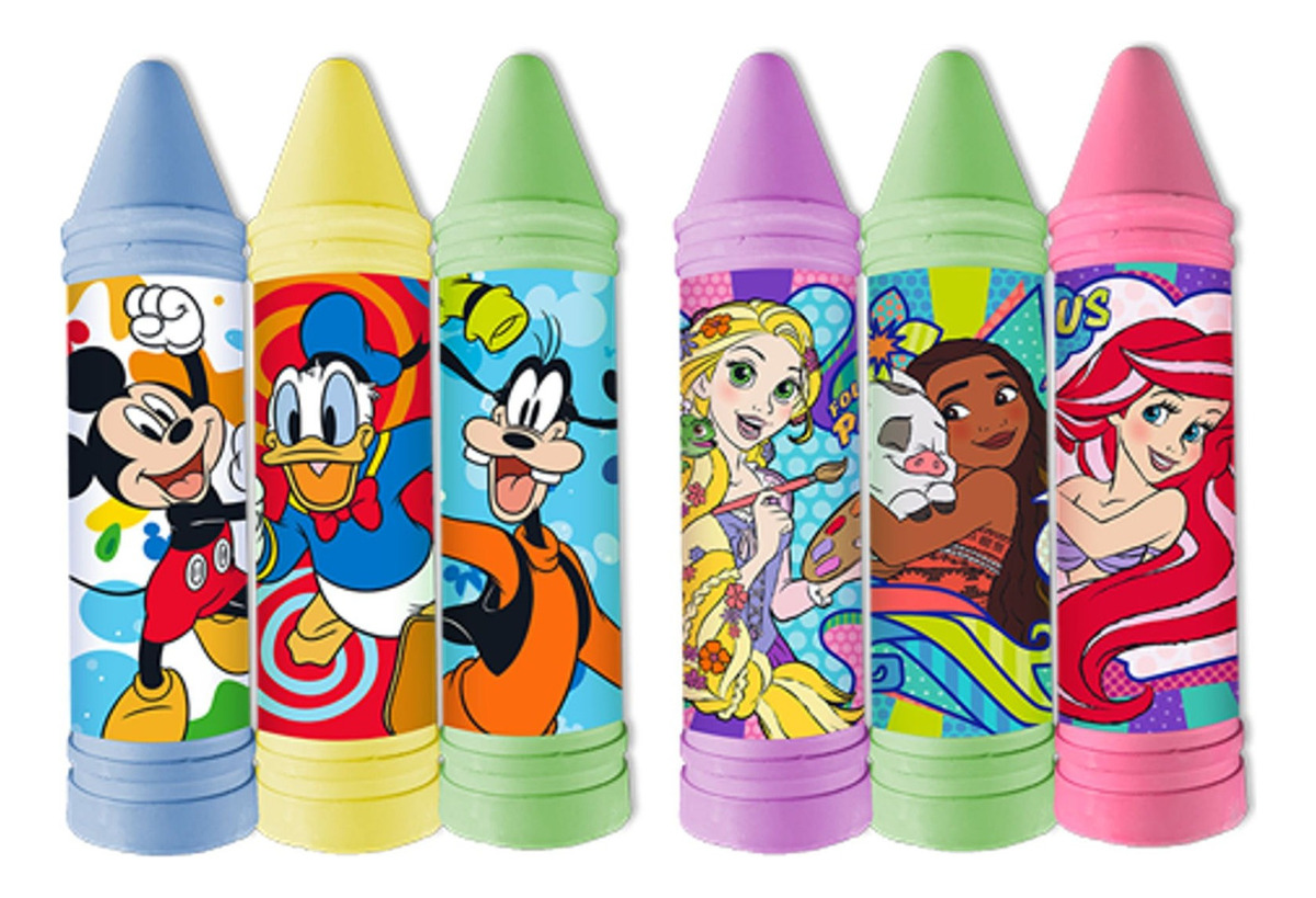 Set Tizas D Piso Gigantes Ja-ru X3 Disney Princesas Y Mickey