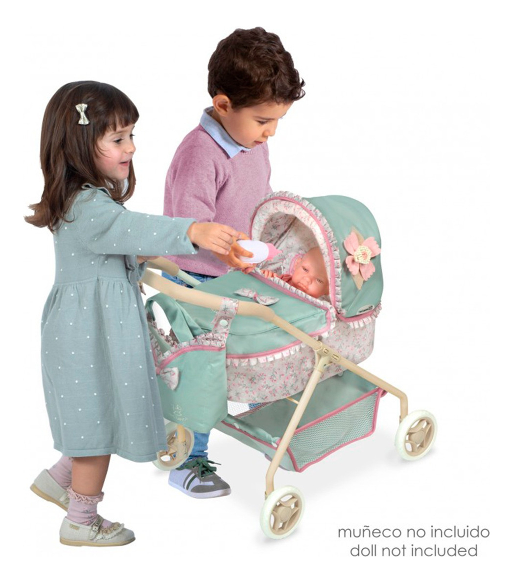 Coche De Cuevas Bebe Muñeca Llorens Bolso Provenza Juguete
