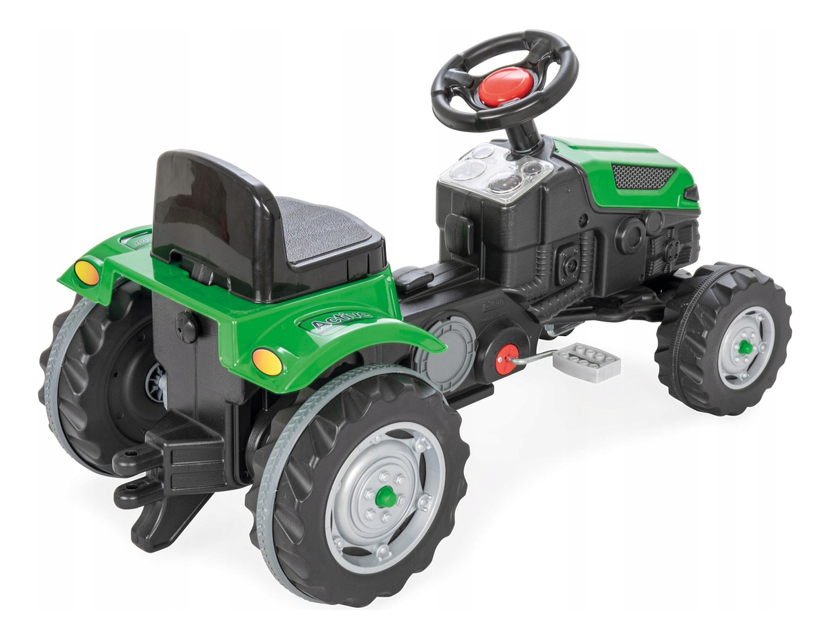 Auto Tractor Con Zorra Remolque Pedal Infantil Niños Pilsan