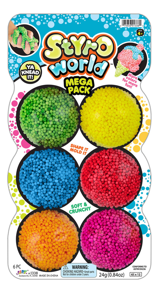 Masa Molde Bolitas Recreacion Mega Pack X6 Ja Ru Infantil Tx