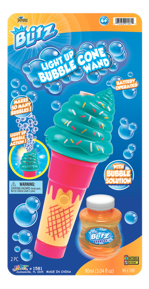 Bubujero Automatico Helado C/ Luz + Recarga Ja Ru Burbujas