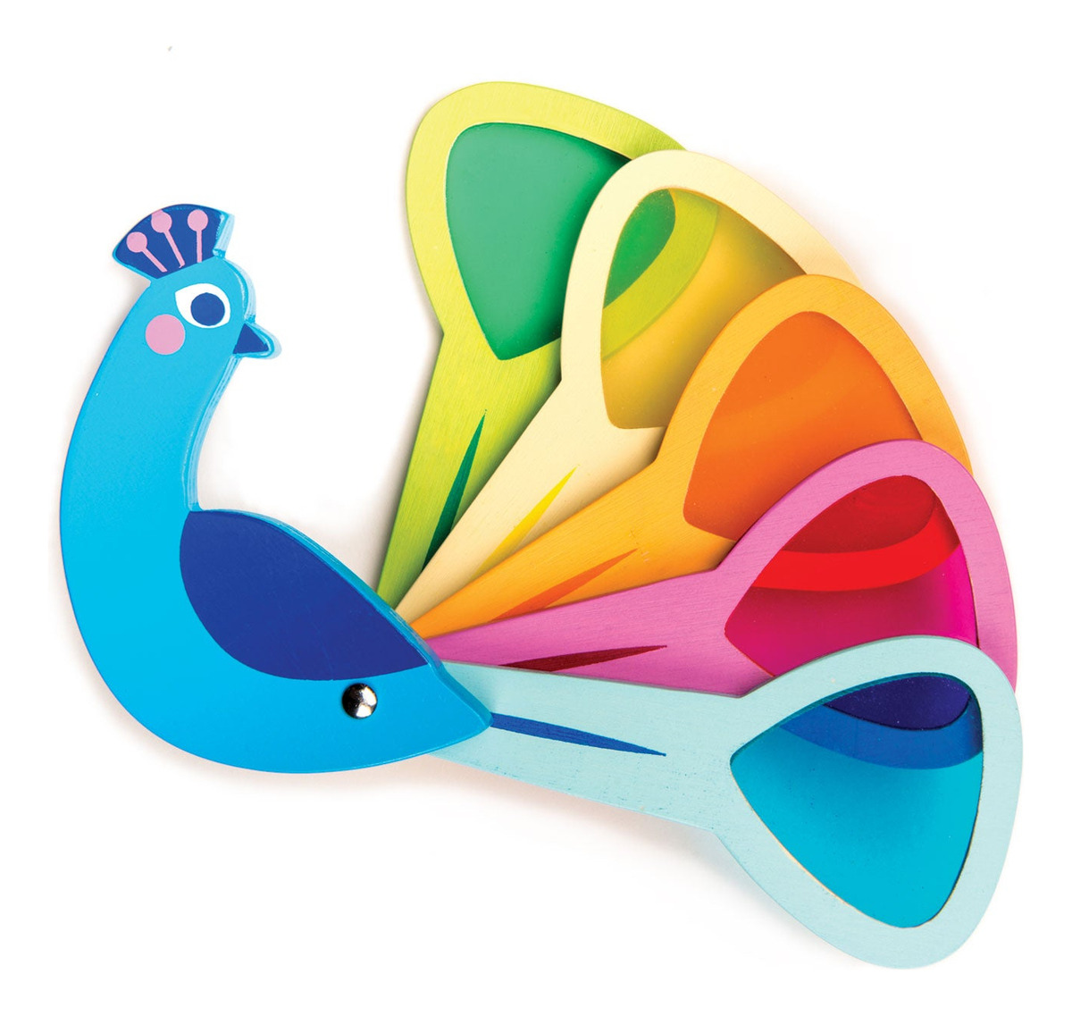 Tender Leaf Toys Pavo Real Colores Juguete Madera Niños Tx ®