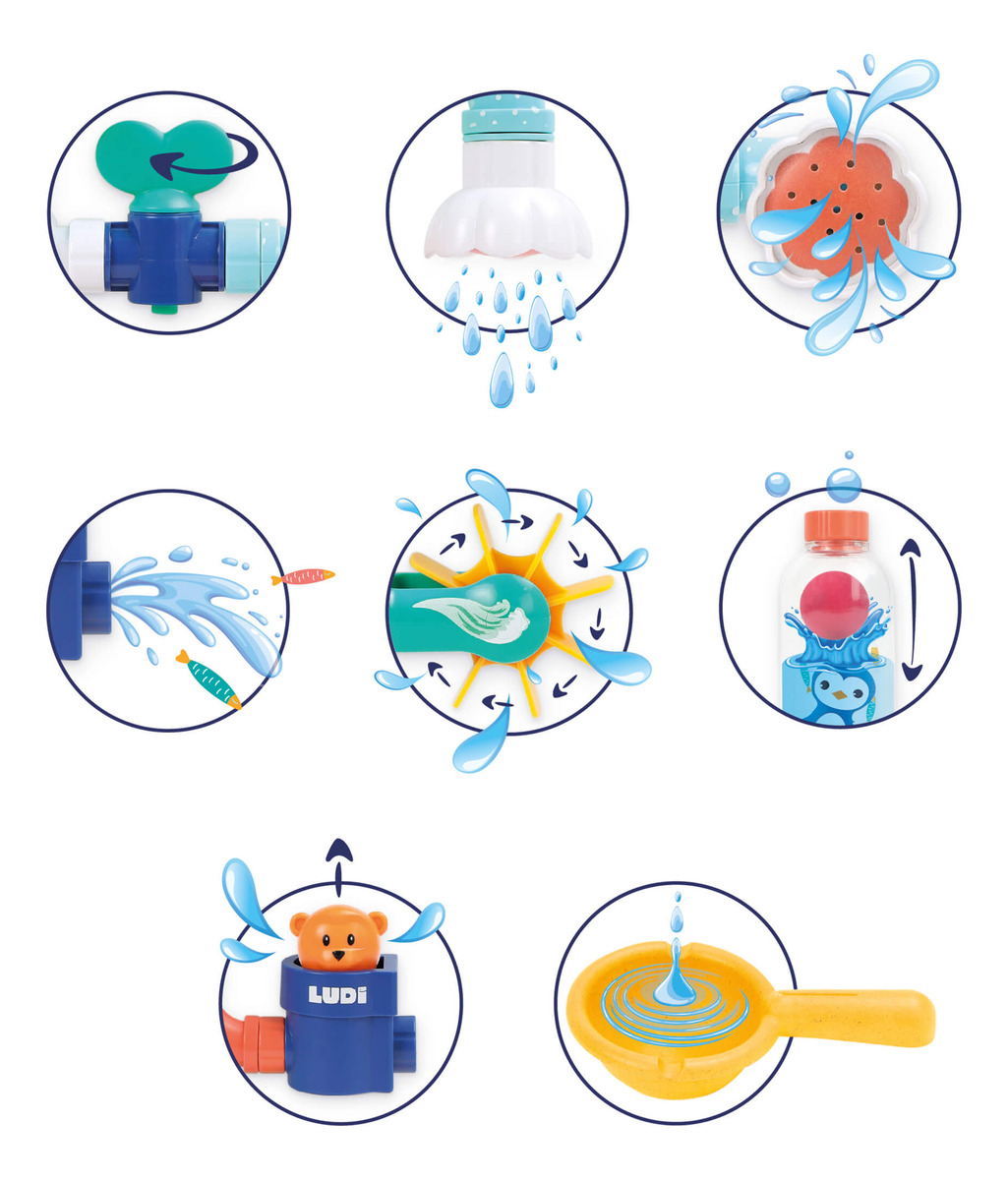 Jueguete Bebe Baño Ducha Circuito Agua Ludi Didactico Trex