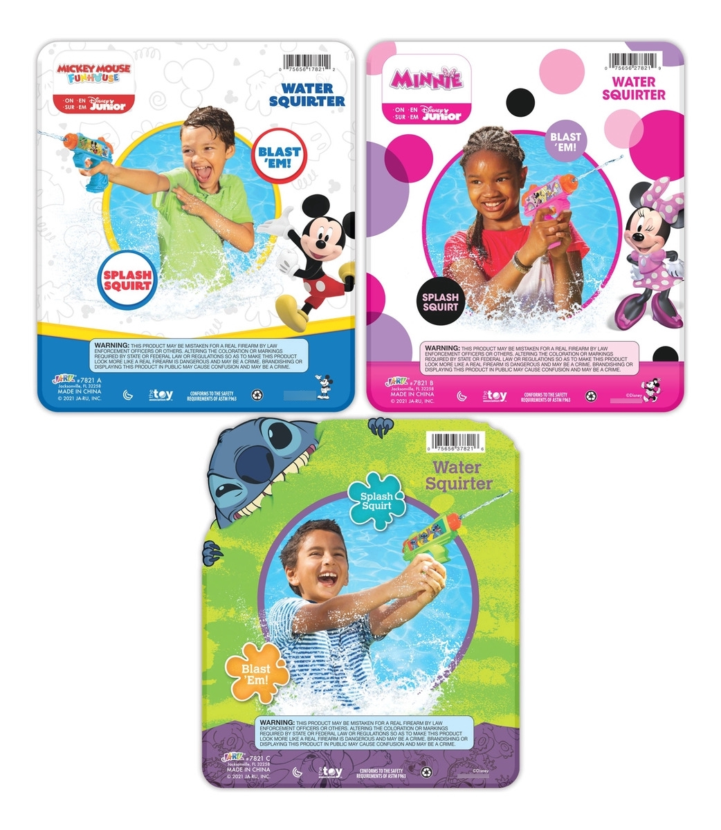 Pistola Agua Disney Mickey Stitch Minnie Jaru Tiktok Trex
