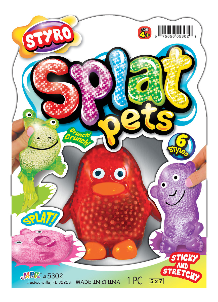 Juguete Amanza Loco Apretable Splat Pet Styro Animales Ja Ru