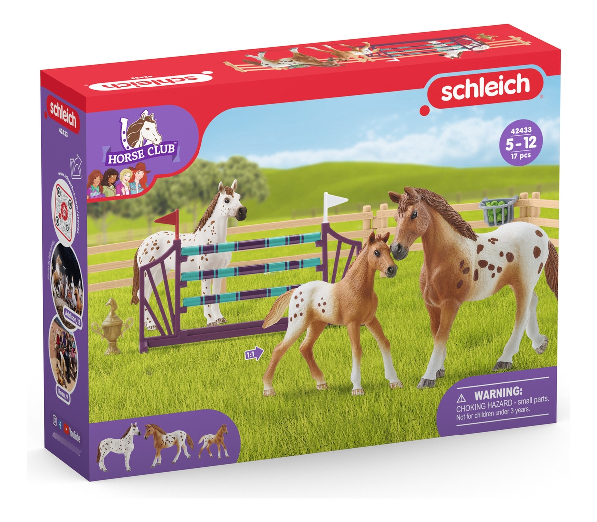 Figura Caballos + Corral +ejercicio Entrenamiento Schleich