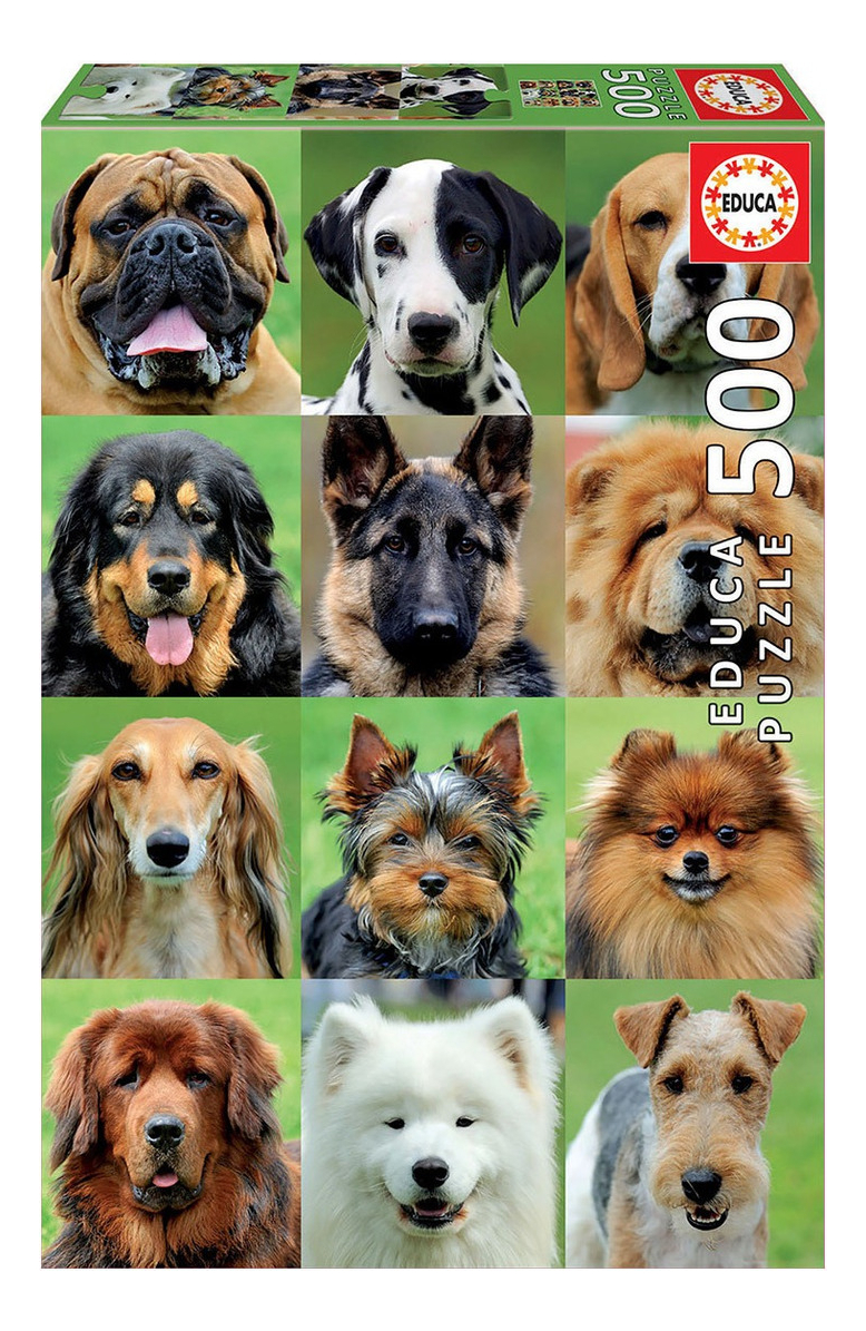 Rompecabeza Educa Puzzle Collage De Perros 500 Piezas Trex