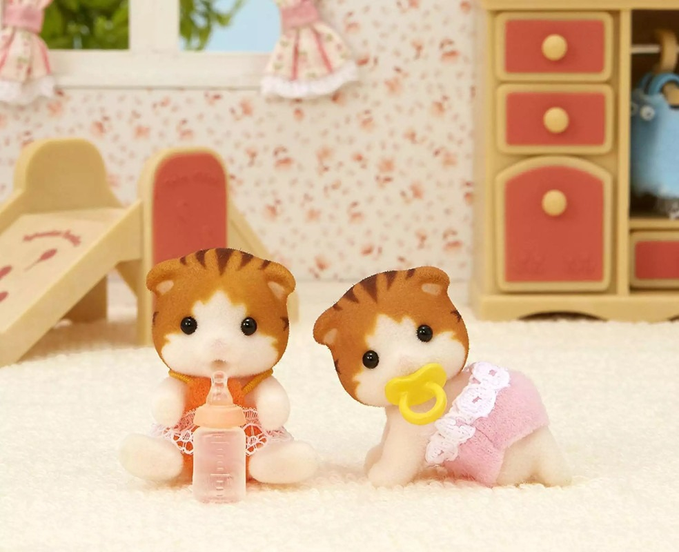 Sylvanian Families Gatos Gemelos Bebe Muñecos Juguete Niños