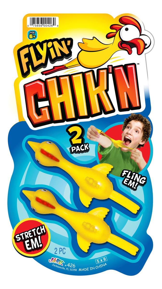 Pollo Volador Ule X2 Juguete Estirable Ja Ru Goma Trex