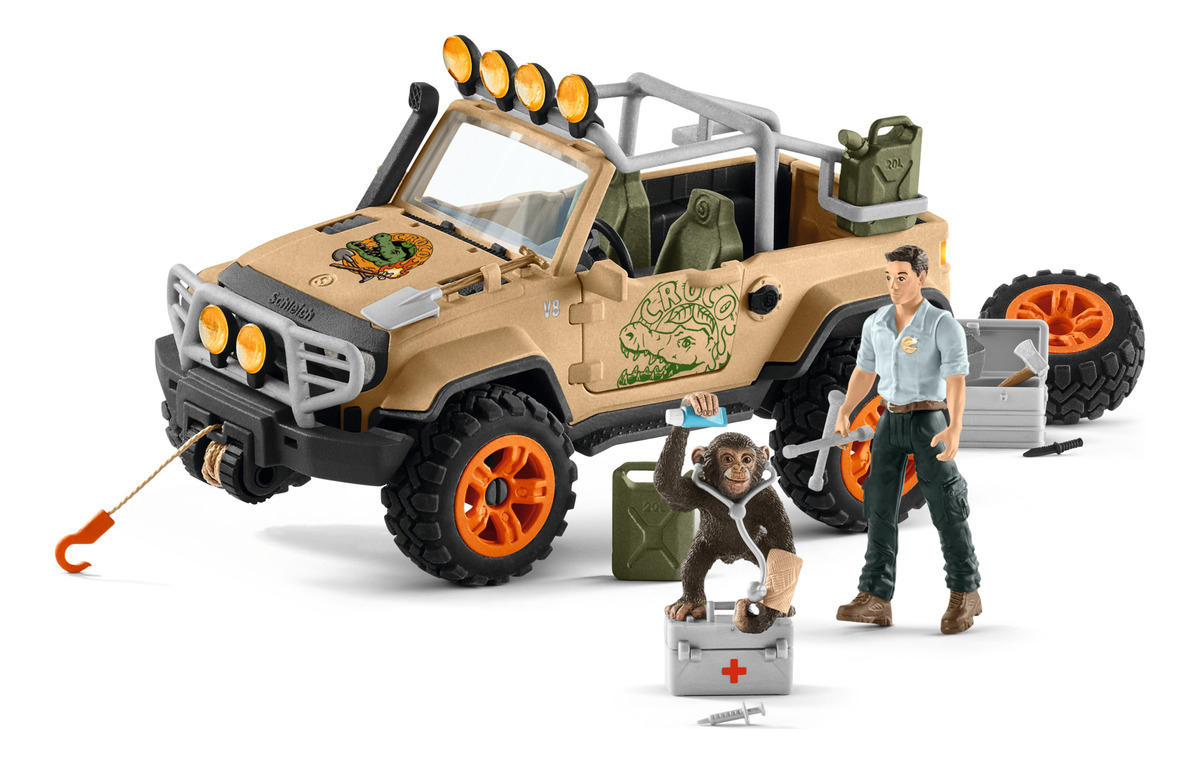 Juguete Camioneta 4x4 Schleich Wild Life Con Winch Trex