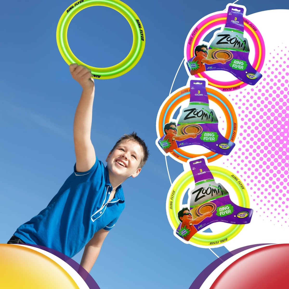 Juguete Aro Simil Platillo Volador Frisbee Flexible Ja Ru Tx