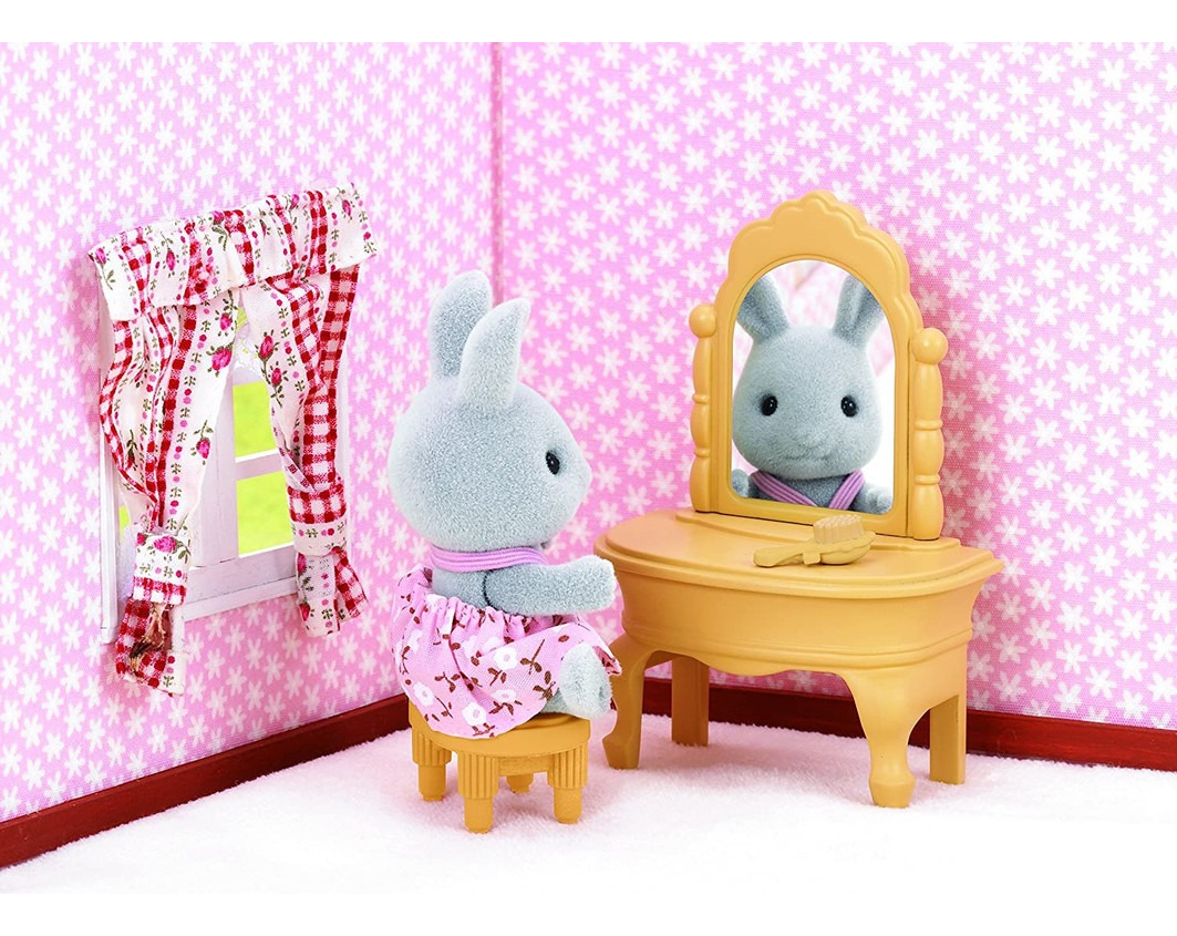 Sylvanian Families Set Tocador Silla Cepillo Juguete Niños